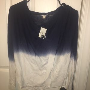 Blue and White ombré Sweater